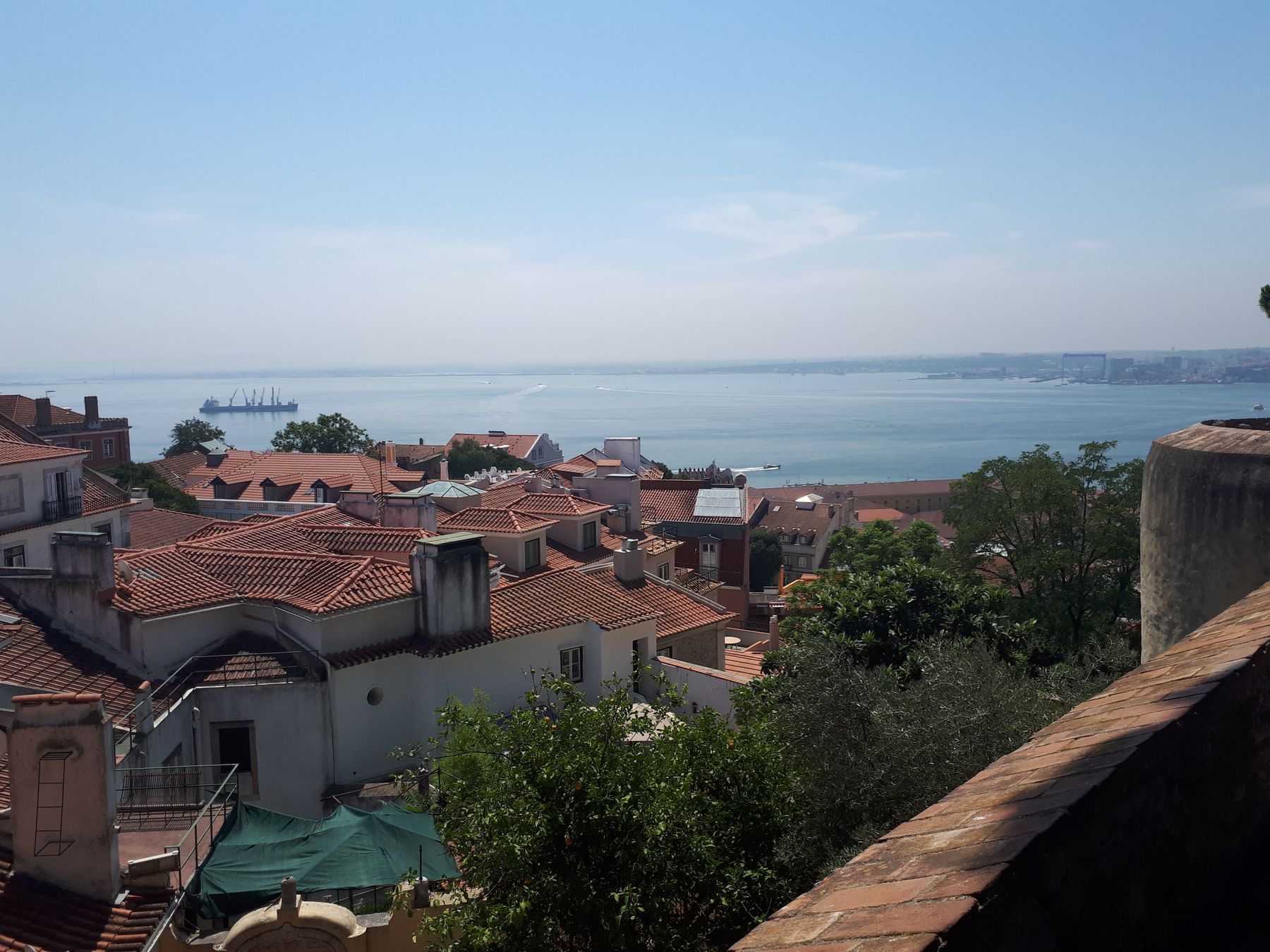 Red-tiled rooftops, Tagus beyond
